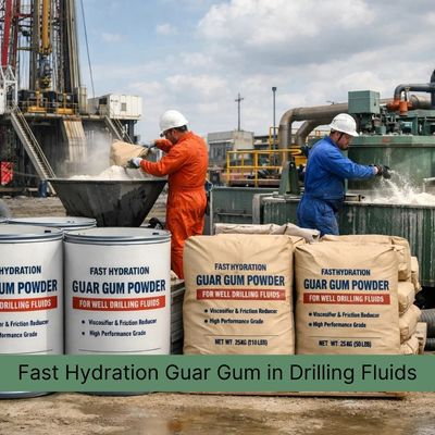 Fast Hydration Guar Gum Powder for Well Drilling Fluids: Basic Role in Fluid Design